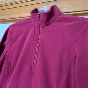 Lands' End 1/4 Zip Fleece sz L Violet
